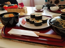 天女の節分会で玄米の巻き寿司を作りました♪